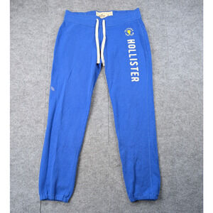 Vintage Y2K Hollister Joggers Womens Medium Blue Sweatpants Athleisure Embroider
